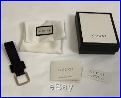 NWT GUCCI 479292 GG pattern Micro Leather Key Chain (074836) 199919 BMJ1Z 1000