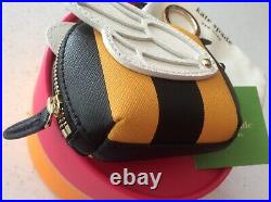 NWT Kate Spade BEE Coin Purse Bag Charm Keychain