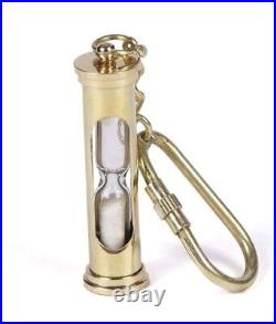 Nautical Brass Sand Timer Keychain Key Ring Lot of 500 Ps Maritime Hourglass 2