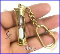 Nautical Brass Sand Timer Keychain Key Ring Lot of 500 Ps Maritime Hourglass 2