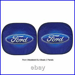 New 11PC FORD Car Truck Seat Covers Steering Wheel Cover Sun Shade Keychain Set