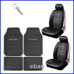 New 7pc RAM Car Truck Suv Front Back Rubber Floor Mats & KEYCHAIN