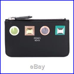 New Authentic FENDI Key Case Black 8ap151-sr0-f0jbx Women's Gift