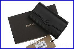 New Bottega Veneta Black Intrecciato Nappa Leather Key Case Keychain Keyring