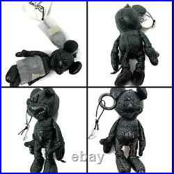 New Coach X Disney 59152 Mickey Plush Doll Bag Charm Leather Black