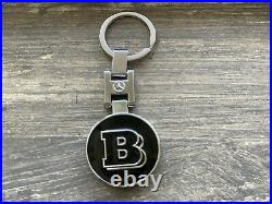 New For Mercedes-benz Brabus Logo Keychain/keyring/ Black Double Sided