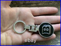 New For Mercedes-benz Brabus Logo Keychain/keyring/ Black Double Sided