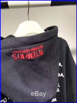 New SUBX stylish vetements printed sexual poland hoody sweater Black XS/S/M