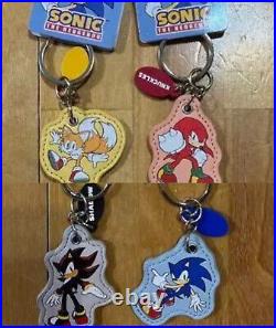 New Sonic the Hedgehog Key Chain Set Shadow Knuckles Tails Black SEGA Japan Tag