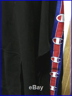 New stylish SUBX vetements x champion tape track oversize hoodie Black S/M/L