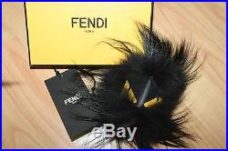 Nib Hard To Find Super Cute Fendi Bag Bug Yellow Eyes Fox Fur
