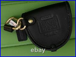 Nwt Limited Edition Coach Black Leather Turnlock Saddle Bag Charm 3727