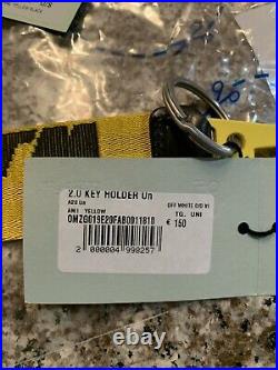 Off White Industrial Key Chain Yellow Black 100% Authentic