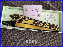Off White Industrial Necklace Key Chain Yellow Black 100% Authentic