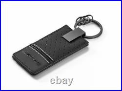 Original Mercedes AMG Business Key Chain Keychain Keyring Leather Black RARE