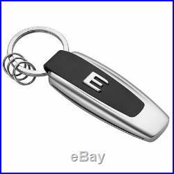 Original Mercedes-Benz Key Chain Typo E-Class silver / black stainless steel