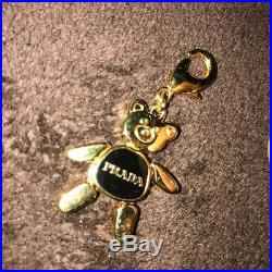 PRADA Bear Charm Gold/Black Used with Bag