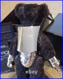 PRADA Bear Key Chain Bag Charm withAccessories Ladies Black Silver Hardware