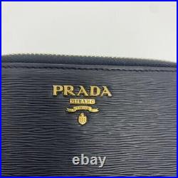 PRADA Key Case 6 Chain Zip-around Type Black Auth