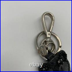 PRADA Key ring Key chain Bear Motif Black F/S Form JAPAN