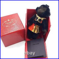 PRADA Key ring Key chain Monkey Motif Bag Charm with Box
