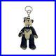PRADA Key ring Key holder chain Bag Charm AUTH Panda Black Plate Silver Bear? F/S