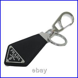 PRADA Key ring holder 2PP041053F0002 leather Safiano Black NEW unisex