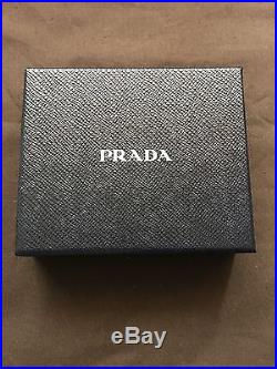 PRADA Men's Keychain Leather Metal Pepper Brand New & Authentic Retail $200
