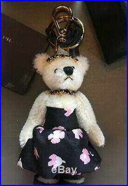 PRADA Mohair Bear Bag or Keychain Charm white bear, black pink dress tiara