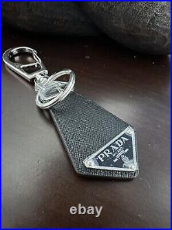 PRADA Saffiano Leather Keychain 100% Authentic