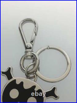 PRADA Skull Motif Silver Black Metal Key Chain Keyring Bag Purse Charm 10.5cm JP