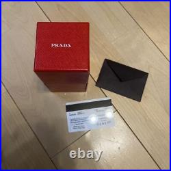 PRADA Teddy Bear Key chain Bag charm BLACK Heart Unused with boxed warranty card