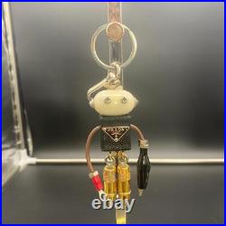 PRADA Trick Boy Robot EDWARD Bag Charm Keyring Keychain Logo Leather L9.5cm