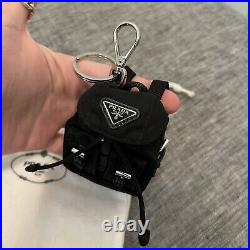 PRADA Trick Nylon Mini Backpack Keychain Bag Charm