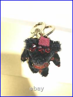 PRADA heart black bear charm key chain good condition red bijou second hand