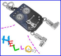 PRADA key ring Robot Charm Chain Pocket Coin Small Change Razor Black Mens