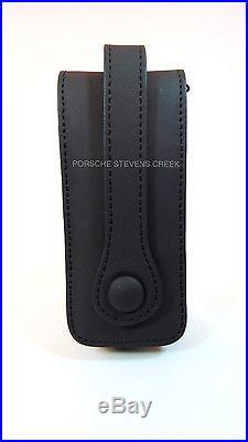 Porsche Leather Key Case Pouch Holder with Porsche Crest in BLACK OEM