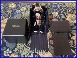 Prada Bear Key ring Key chain Bag charm Black x Silver with boxed warranty card