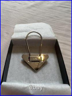 Prada Keychain Triangle Logo Black with Box