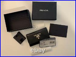 Prada Leather 6 Key Case Holder Nero Black, Pre-Owned with Tags