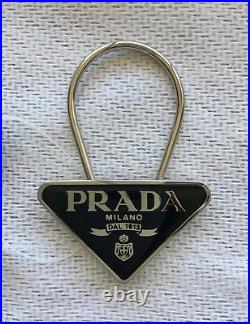 Prada Milano Authentic 100% Metal Unisex Key Ring Brand New With Box