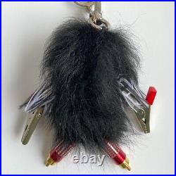 Prada RUFUS Yeti Monster Black Sheep Fur Key Chain Charm