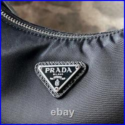 Prada Re-edition 2005 Black Nylon Tessuto Shoulder Bag