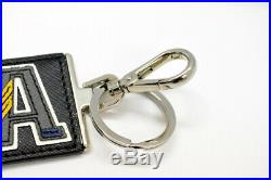 Prada Trick in Pelle Saffiano Black Leather Multicolored Key Chain 2TL254