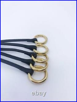 Prada Trick in Pelle Saffiano Rings Nero Leather Key Chain Strap 1TL117
