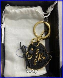 Prada key chain/charm(black and gold)