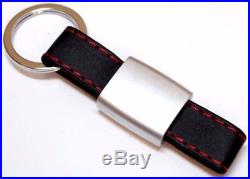 R Line Black Leather Keyring Badge Metal Key Chain Ring R32 Rline Vw Golf Polo