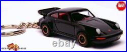 RARE KEYCHAIN BLACK PORSCHE 911 CARRERA TURBO GREAT GIFT or DESK DISPLAY