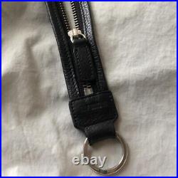 Raf Simons black leather key chain