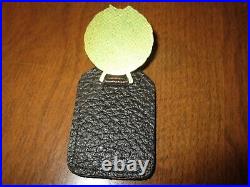 Rare 1950s-1960 Ferrari Factory Black Leather Key Chain Fob 250 275 330 365 212